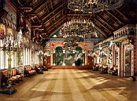 La salle des chanteurs, photographie coloree de la fin du XIXe